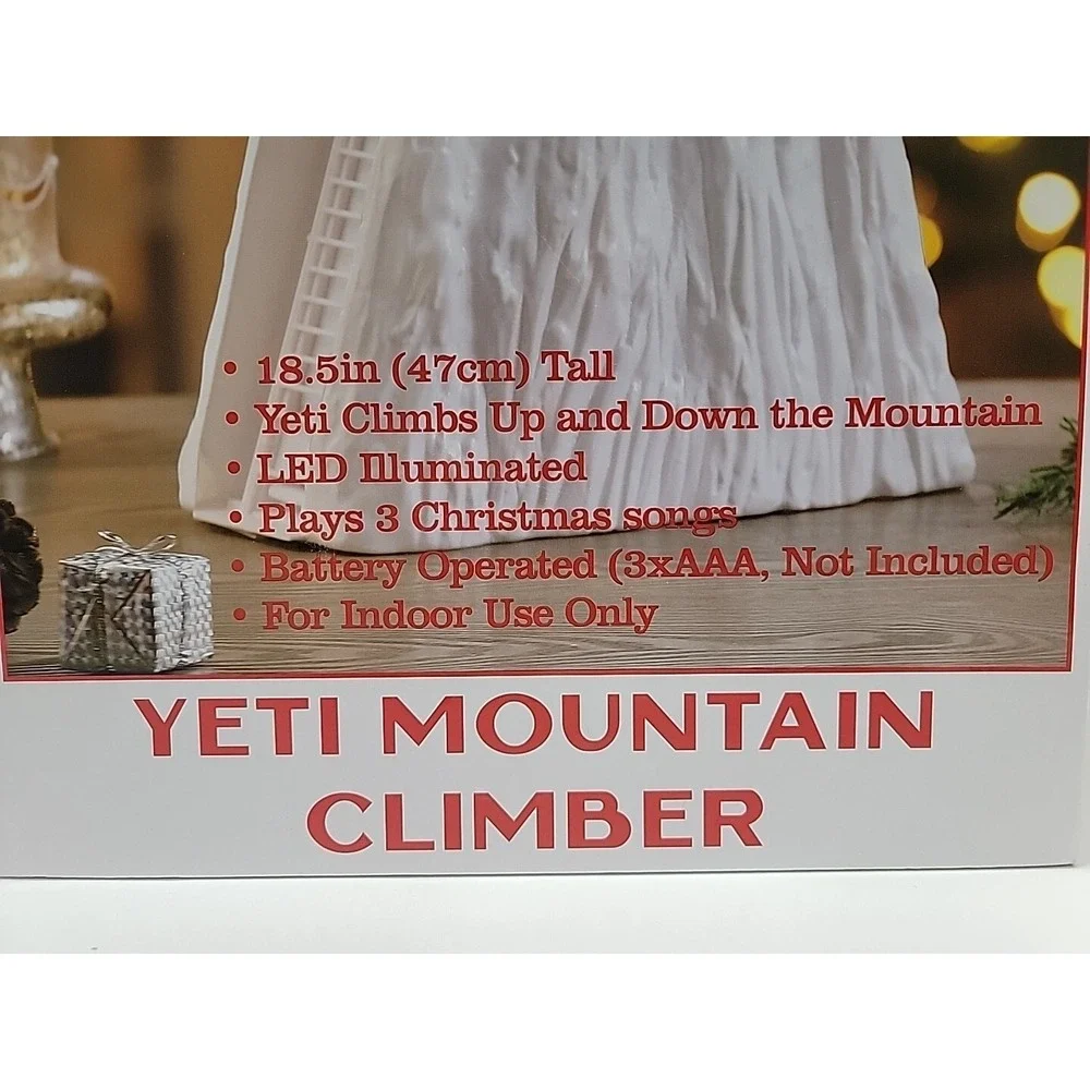 Mr ChristmasYeti Mountain Climber Musical Lighted Animated 18.5